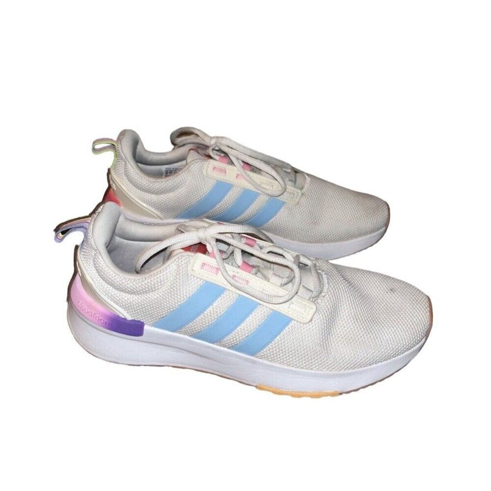 Adidas Multi Color Racer TR21 Lace Up Low Top Running Athletic Sneakers Size 9